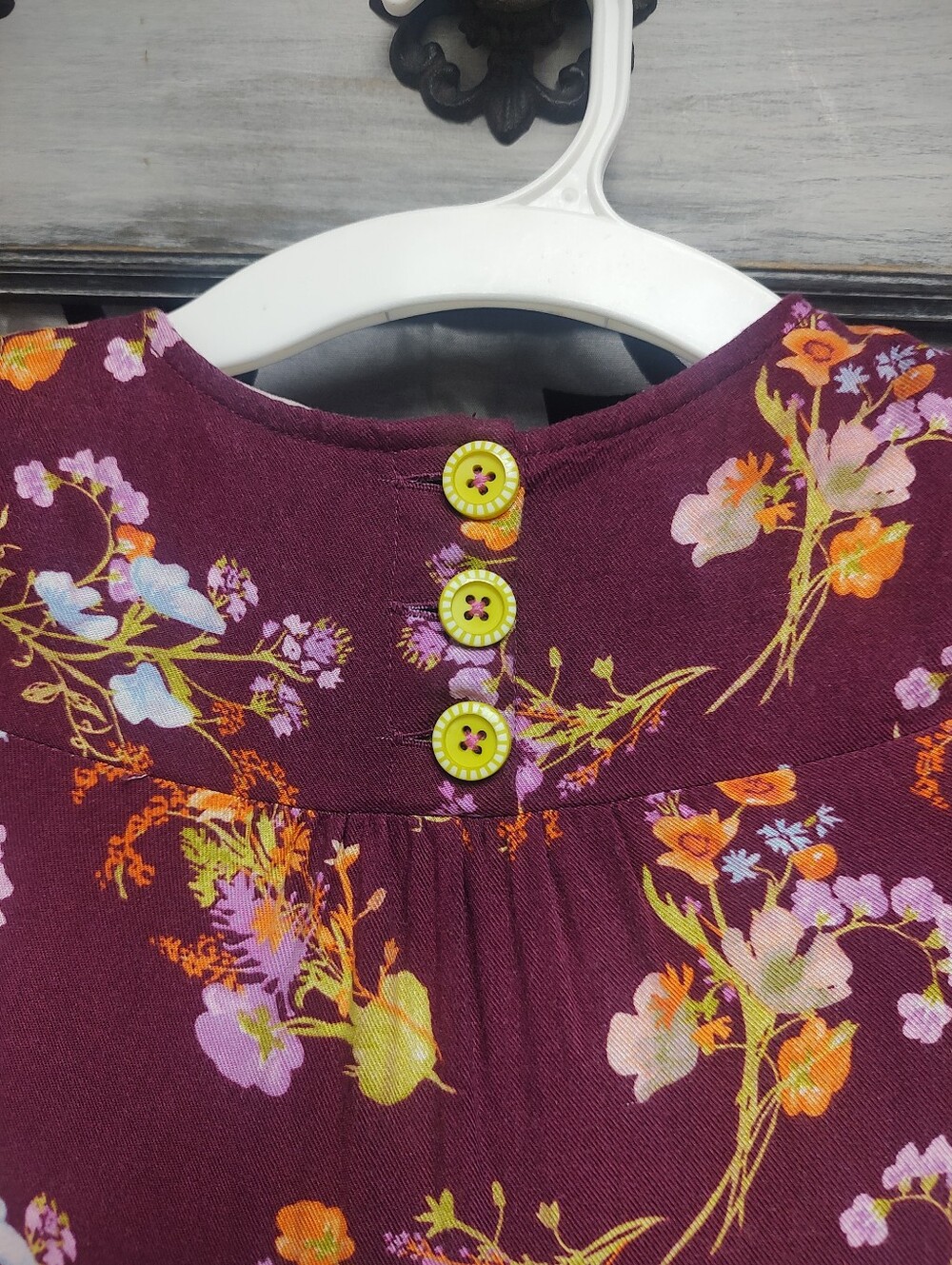Matilda Jane Size 10 Twirl Me Floral Long-Sleeve Tiered Dress - Picture 5 of 7